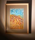 Ingekaderd schilderij in olieverf, 32x42 cm, Ophalen of Verzenden