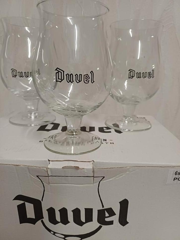 duvelglazen met zwarte letters, Verzamelen, Biermerken, Gebruikt, Ophalen