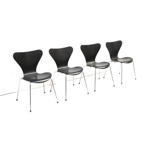 4x Fritz Hansen Arne Jacobsen chaise de salle à manger vinta, Maison & Meubles, Tabourets, Enlèvement ou Envoi