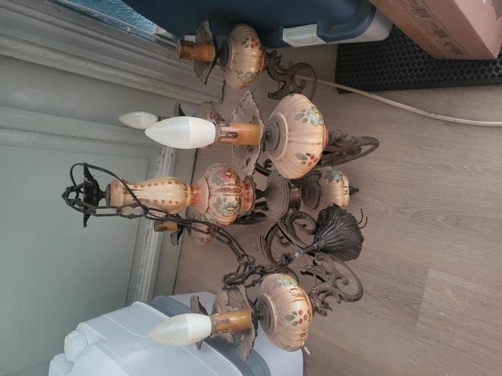 oude luchter, Huis en Inrichting, Lampen | Kroonluchters, Gebruikt, Ophalen