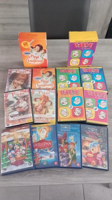 Dvd's popeye,pipi langkous,walt disney (1lot), Enlèvement, Utilisé