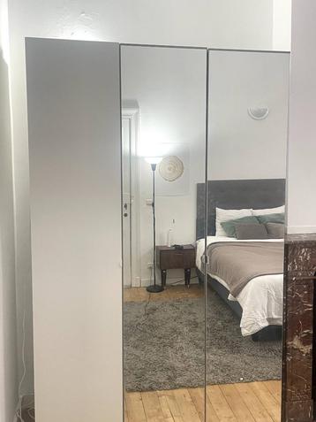 PAX Kledingkastcombinatie, wit/spiegelglas, 150x60x236 cm beschikbaar voor biedingen