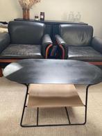 Salontafel metaal en lederen flap H&M, Huis en Inrichting, Ophalen, Metaal
