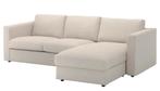 3-zitsbank met chaise longue en bijhorende voetenbank, Ophalen, 250 tot 300 cm, Driepersoons, Zo goed als nieuw