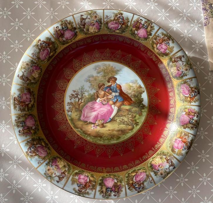 Groot sierbord van Hutschenreuter, Antiek en Kunst, Antiek | Porselein, Ophalen