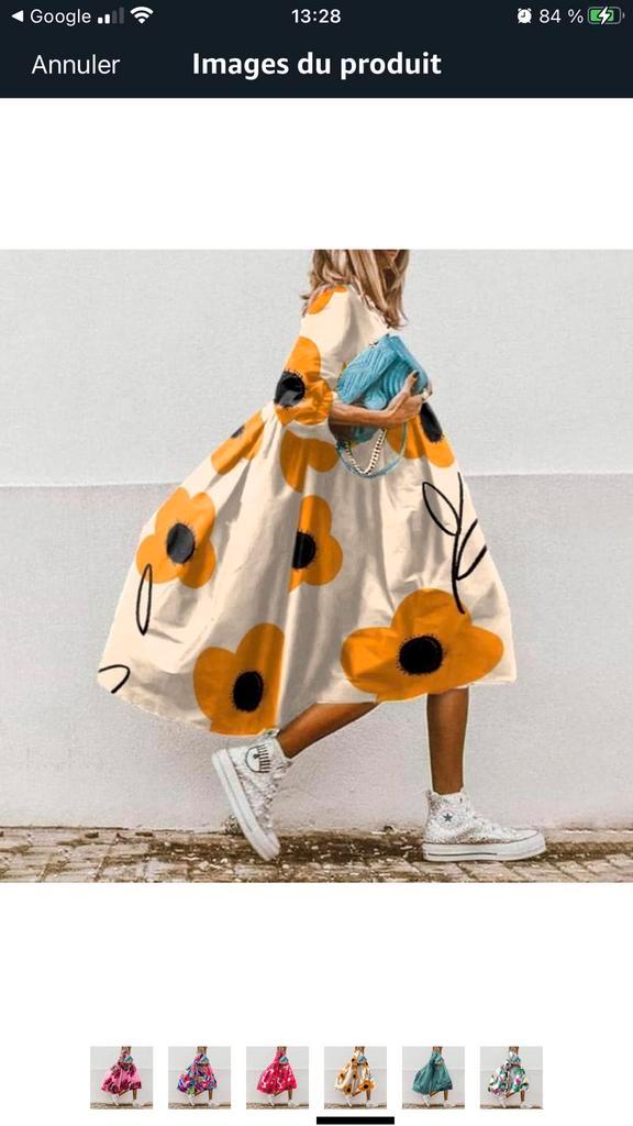 Zeer mooie T44 jurk/tuniek, licht,zwart/oranje, Kleding | Dames, Jurken, Nieuw, Maat 42/44 (L), Oranje, Onder de knie, Ophalen of Verzenden