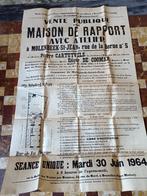 Affiche vente publique rue de la borne Molenbeek st jean, Ophalen of Verzenden, Gebruikt