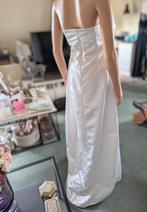 Trouwkleed 38-40 nieuwstaat,wit satijn, Ophalen, Zo goed als nieuw, Wit