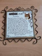 Tegel met spreuk : poezegebed, Ophalen of Verzenden, Zo goed als nieuw
