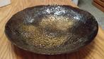 bruin, goudkleurige glazen schaal, Schaal, Rond, Ophalen of Verzenden, Glas