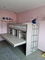 Lit mezzanine avec bureau gigogne, Comme neuf, Lit mezzanine ou Lit superposé, Enlèvement, 180 cm ou plus