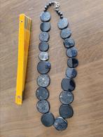 Prachtige halsketting zwart modern rond, Ophalen of Verzenden, Gebruikt, Zwart
