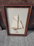 Antieke lijst, zeilboot Columbia., Minder dan 50 cm, 50 tot 75 cm, Ophalen of Verzenden, Zo goed als nieuw
