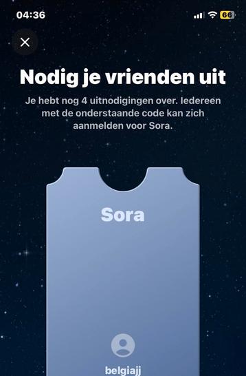Sora 2 Code beschikbaar voor biedingen