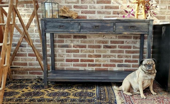 Sidetable | Stoer sober brocante, Huis en Inrichting, Tafels | Sidetables, Ophalen of Verzenden