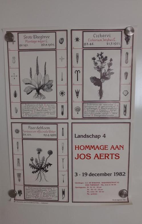Poster ‘Hommage aan Jos Aerts’ 1982, Verzamelen, Posters, Zo goed als nieuw, Dier of Natuur, Rechthoekig Staand, Ophalen of Verzenden