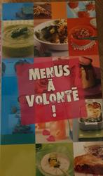 Livre de cuisine : menus à volonté, Ophalen of Verzenden, Zo goed als nieuw