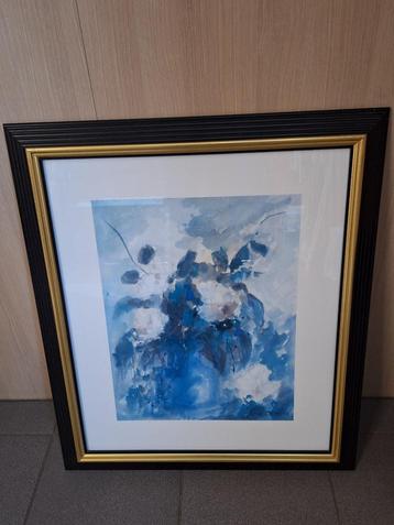 Kader met bloemen in impressionistische stijl beschikbaar voor biedingen