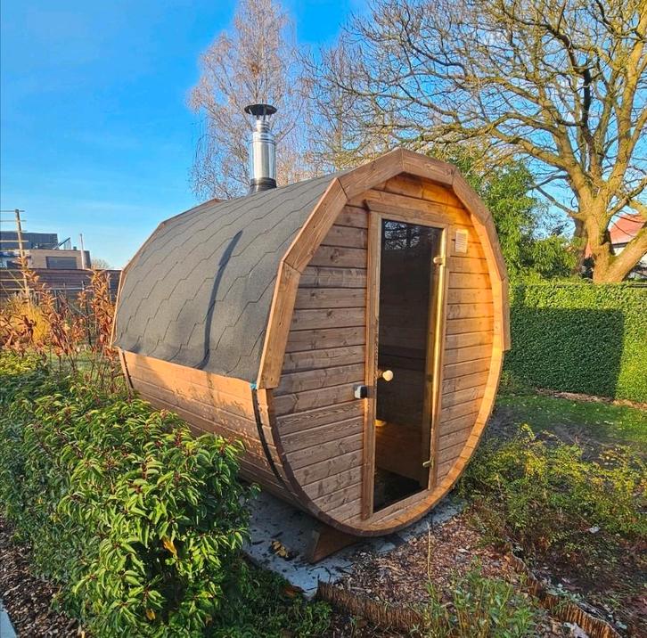 2M Barrel Sauna Gratis Levering en Plaatsing, Sport en Fitness, Sauna, Nieuw, Ophalen of Verzenden