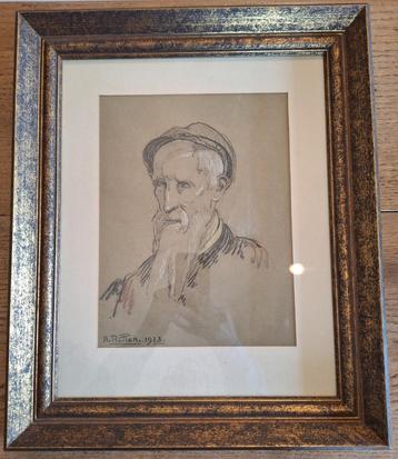 Houtskool tekening - Anne Rutten - Hasselt 1923 beschikbaar voor biedingen