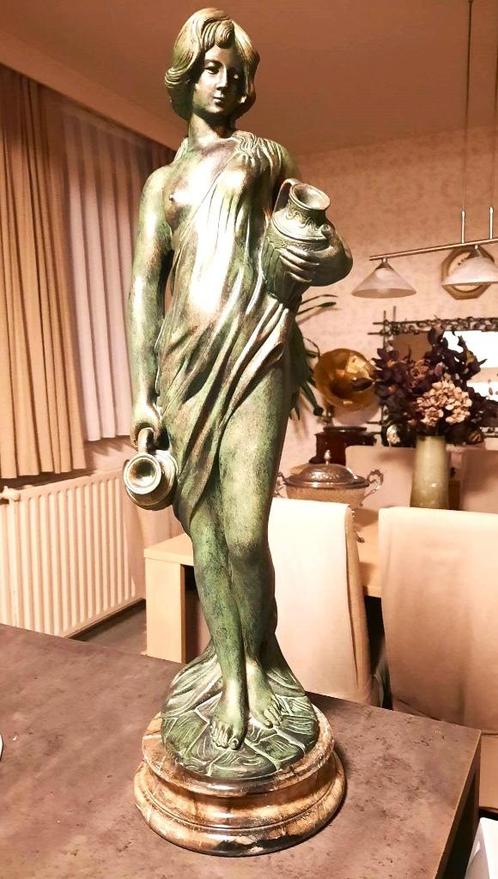 Prachtige unieke bronzen standbeeld- H- 80 cm, Antiek!, Antiek en Kunst, Curiosa en Brocante, Ophalen