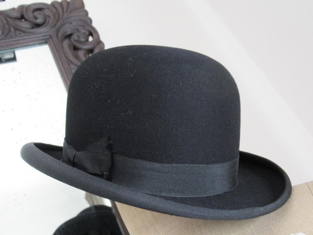 bolhoed-RED POINT HATS-ENGLAND-SILESCA-Mt 6 3/4-ANTIEK, Antiek en Kunst, Antiek | Kleding en Textiel, Ophalen of Verzenden