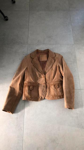 Suède jasje Camel 44, Enlèvement ou Envoi, Comme neuf, Taille 42/44 (L)