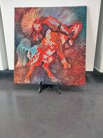 Echte Indonesische batik 45 x 43 cm, Antiek en Kunst, Kunst | Niet-Westerse kunst, Ophalen of Verzenden