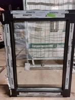 Aluminium ramen (2 stuks) RAL9005, Raamkozijn, Inclusief glas, 75 tot 150 cm, Ophalen