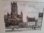 Litho Herman Verbaere / 1905-1993/  gent 1972, Antiek en Kunst, Ophalen