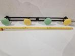 Mid Century metalen kapstok ,  60 cm lengte met 4 haken, Ophalen of Verzenden, Zo goed als nieuw