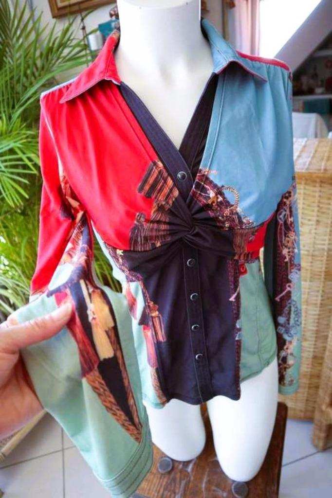 chic stijlvol uniek creatief blouse, Kleding | Dames, Blouses en Tunieken, Zo goed als nieuw, Maat 36 (S), Overige kleuren, Ophalen of Verzenden