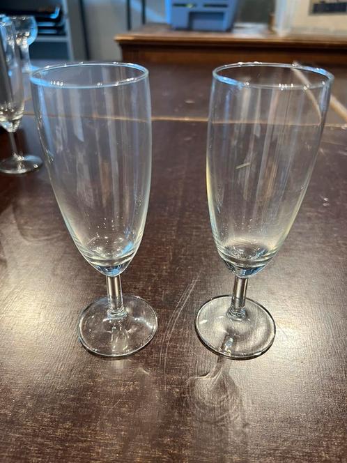 Champagneglazen, Huis en Inrichting, Keuken | Servies, Zo goed als nieuw, Glas of Glazen, Overige stijlen, Glas, Ophalen