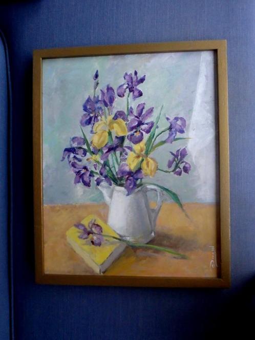 Nature morte aux fleurs en pichet - Daniël Ghys (1923-2013), Antiquités & Art, Art | Peinture | Classique, Enlèvement ou Envoi