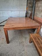 Table acacia 1,40x1,40, Enlèvement, Comme neuf