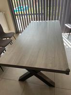 Eettafel 220 cm kruispoten, Huis en Inrichting, Tafels | Eettafels, Ophalen, 200 cm of meer, Zo goed als nieuw, Vijf personen of meer