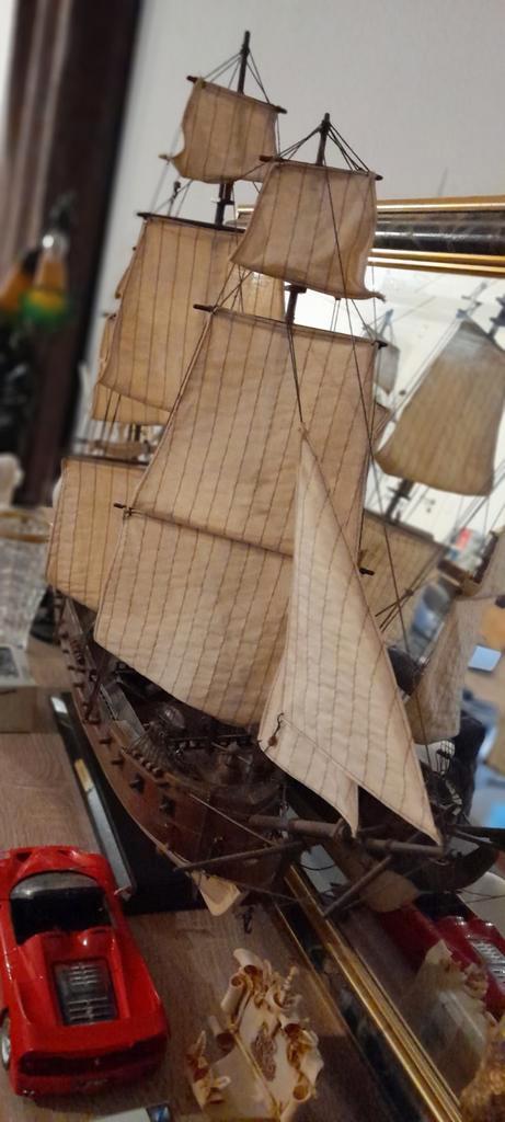 Prachtig model van een oud schip - fregat de Hermione, Hobby en Vrije tijd, Modelbouw | Boten en Schepen, Ophalen