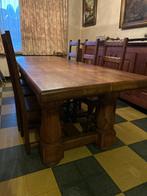 Eikenhouten robuuste eettafel, Enlèvement, Utilisé, 50 à 100 cm, Chêne