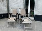 tuinstoelen vinrage teak met gevlochten riet. Vrij zeldzaam, Tuin en Terras, Ophalen, Zo goed als nieuw