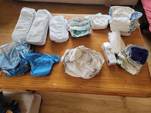 Kit complet de langes lavables + seau à couches, Kinderen en Baby's, Badjes en Verzorging, Gebruikt, Overige typen, Overige merken