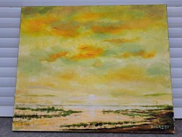 huile sur toile signe jean rigazzi beschikbaar voor biedingen