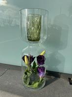 Glazen vaas met decoratie inclusief, Huis en Inrichting, Ophalen