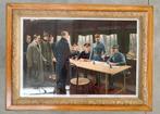 wo1 gouden kader met glas verdrag van Versailles prachtig, Verzamelen, Ophalen of Verzenden, Landmacht, Foto of Poster