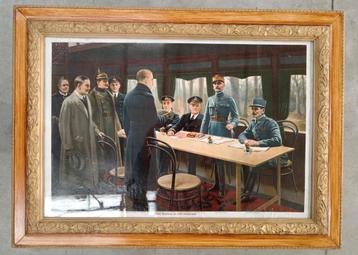 wo1 gouden kader met glas verdrag van Versailles prachtig  beschikbaar voor biedingen