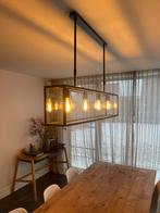 LAMPE SUSPENDUE EN ACIER ET VERRE, Enlèvement, Comme neuf, Verre