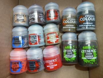 warhammer: Lot Paints Citadel & Vallejo "13 & 9 pots", Hobby & Loisirs créatifs, Wargaming, Enlèvement, Neuf, Warhammer, Accessoires