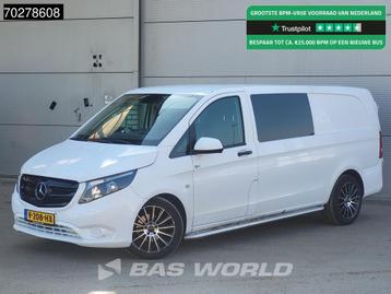Mercedes Vito 114 Automaat Dubbel Cabine L3H1 Navi Trekhaak, Autos, 100 kW, Euro 6, Entreprise, 136 ch