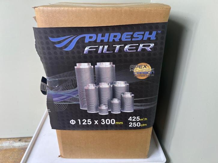 Filtre charbon Phresh 125mm 425m3 (New), Doe-het-zelf en Bouw, Ventilatie en Afzuiging, Nieuw, Ophalen of Verzenden