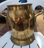 Geelkoperen paraplubak/bloempot +/- 3 kg, perfect ok, Antiek en Kunst, Ophalen of Verzenden