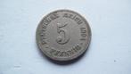 5 pfennig 1894 A, Timbres & Monnaies, Monnaies | Europe | Monnaies non-euro, Enlèvement
